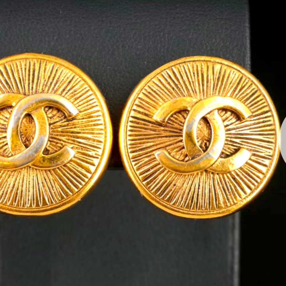 Chanel super rare sunburst earrings